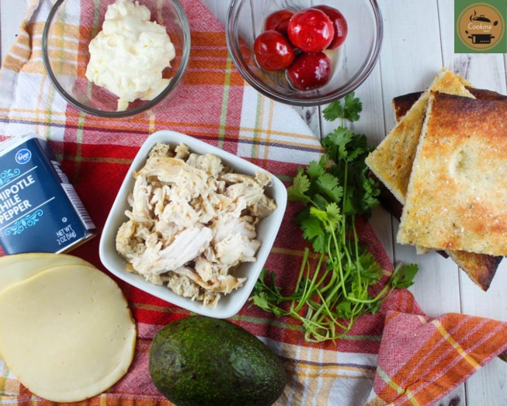 Ingredients For Chipotle Chicken Avocado Melt