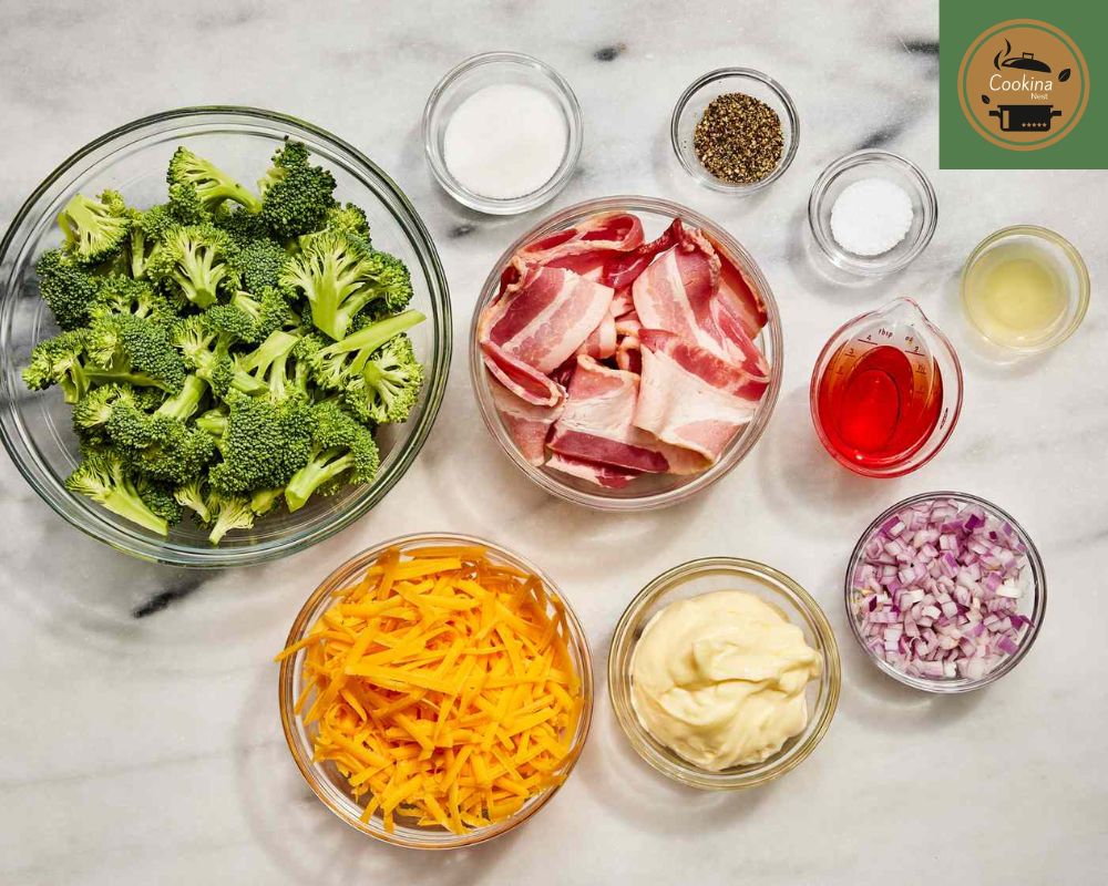 Ingredients for Marinated Broccoli Salad