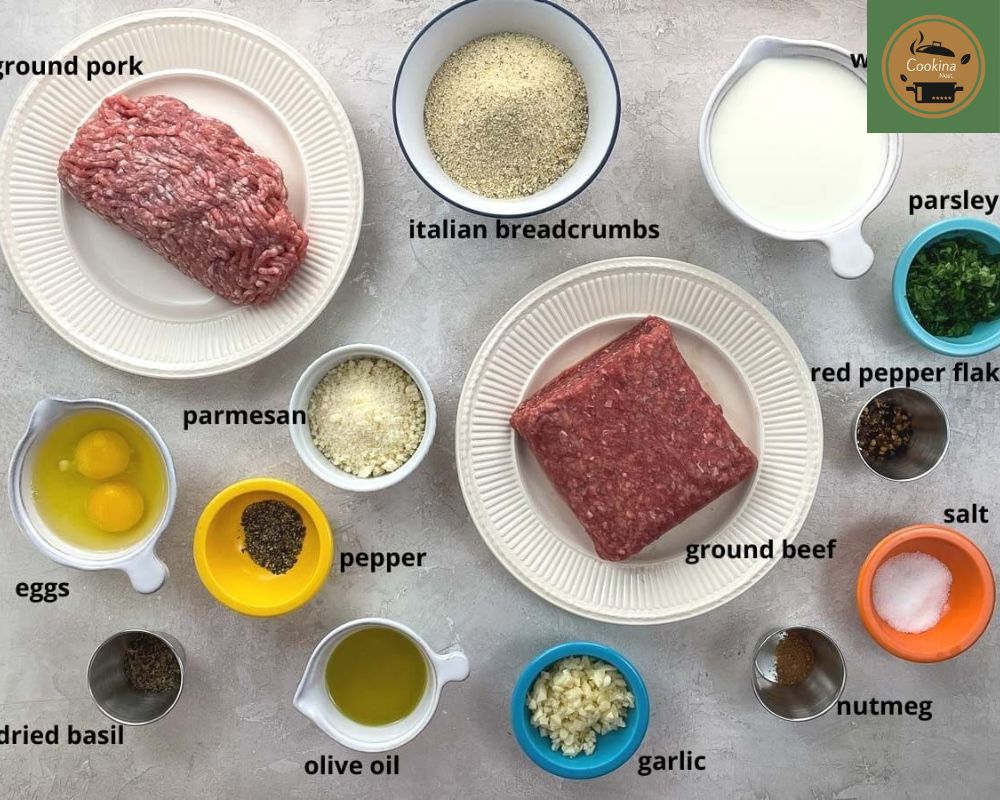 Ingredients for Sicilian Meatballs