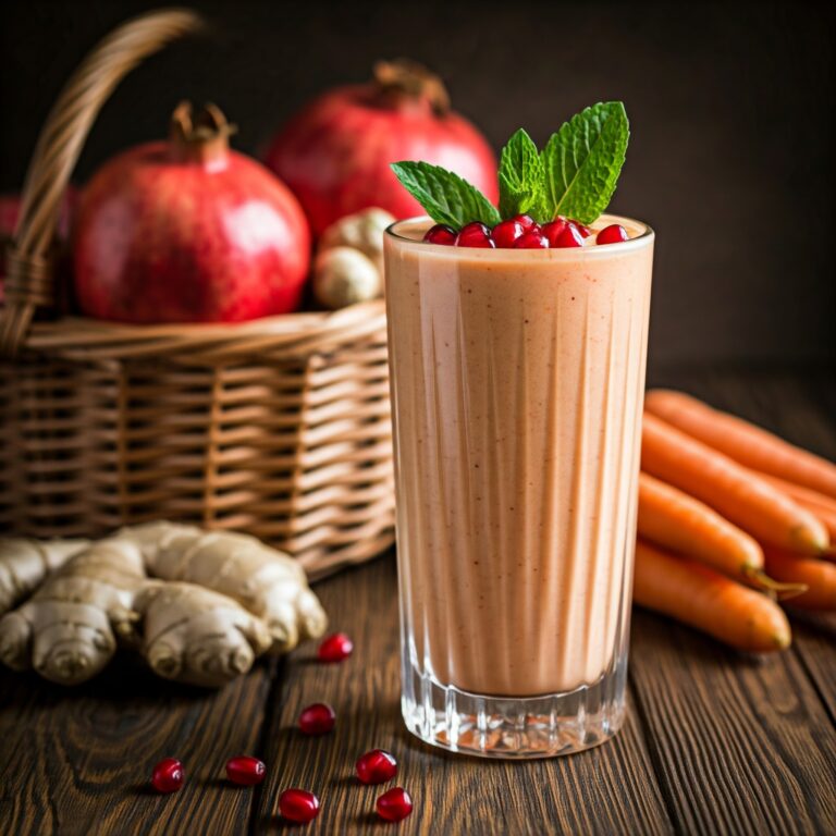 Pomegranate Ginger Carrot Smoothie!