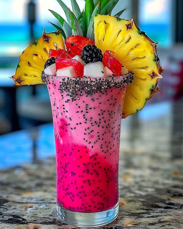Frozen Dragon Fruit Piña Colada