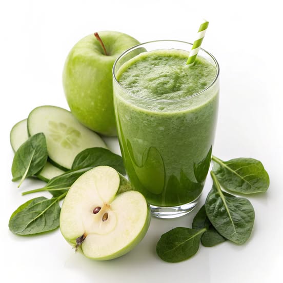 Spinach and Apple Green Detox Cocktail
