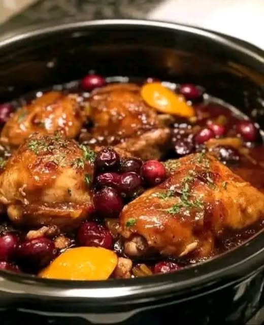 Slow Cooker Cranberry Orange Chicken