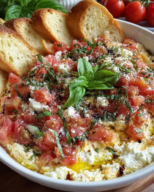 Caprese Bruschetta Dip