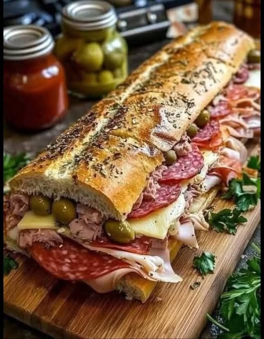 Giant Muffaletta Italian Sandwich