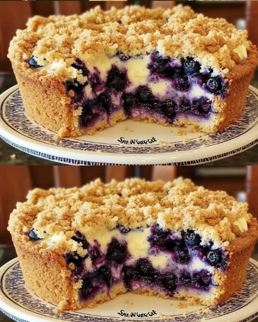 Sherry’s Blueberry Cream Cheese Crumb Cake