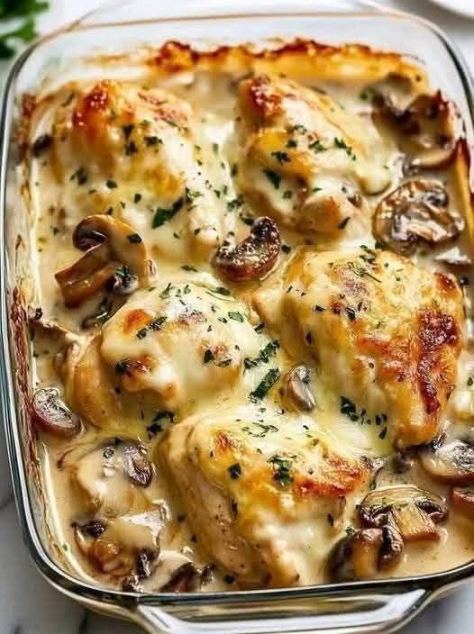Creamy Chicken and Mushroom Bake