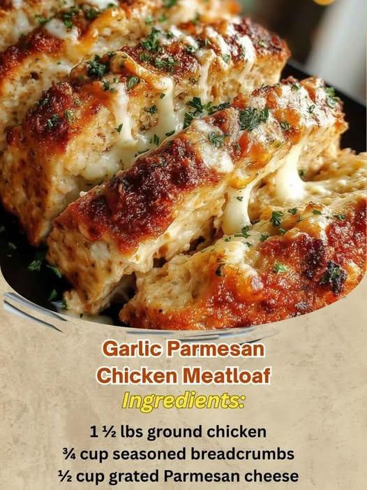 Garlic Parmesan Chicken Meatloaf