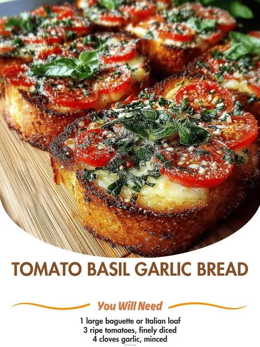 Tomato Basil Garlic Bread
