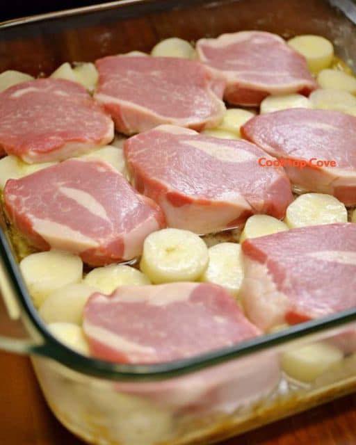 Pork Chops with Shell Potatoes