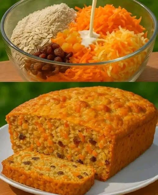 Oatmeal Apple Carrot Cake (No Sugar, No Flour)