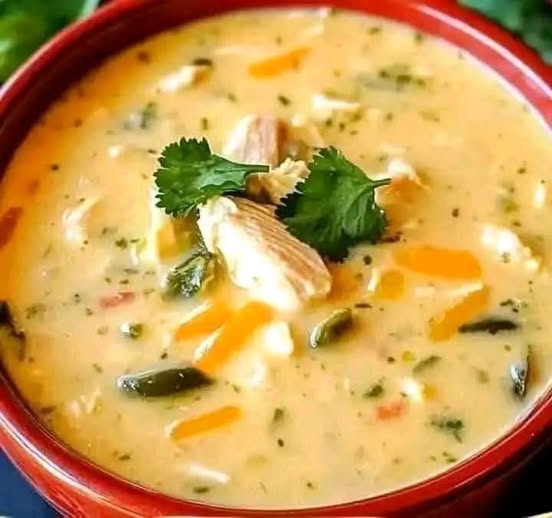 Poblano Chicken Cheese Soup