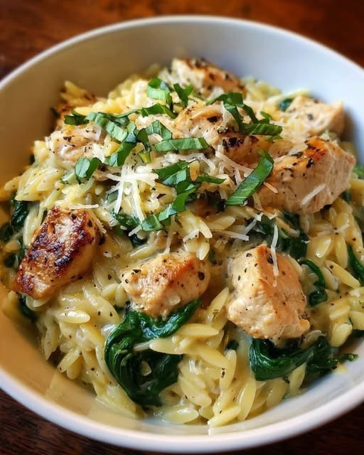 Creamy Ricotta Chicken & Orzo Skillet