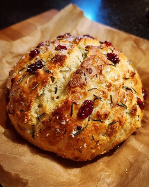 Cranberry Rosemary Artisan Bread