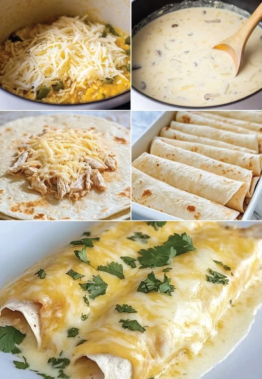 Low Carb White Chicken Enchiladas
