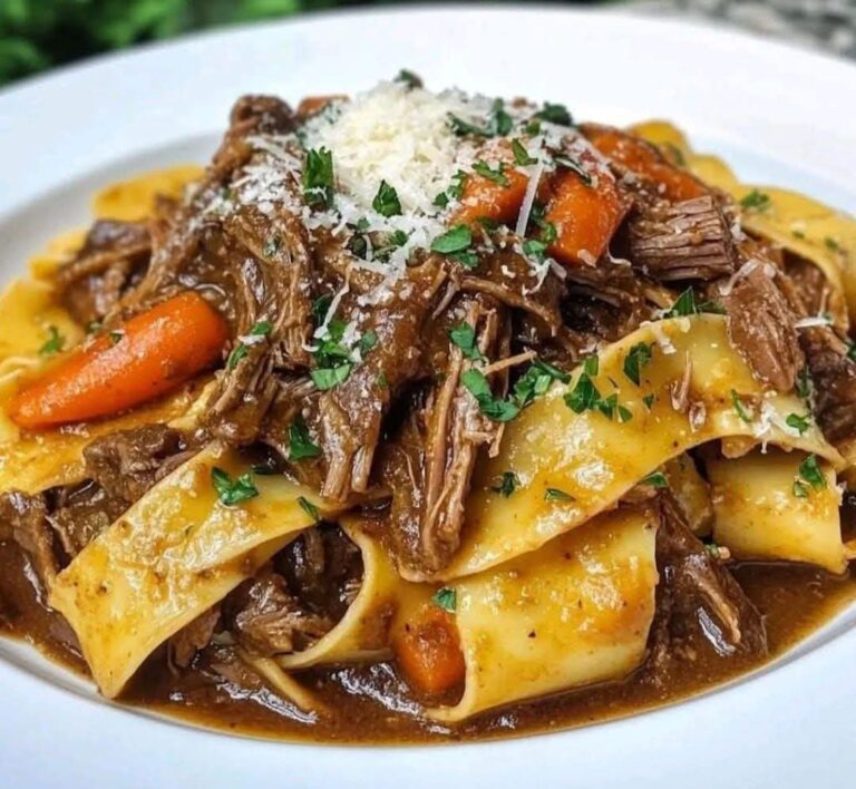 Slow Braised Roast Beef Pasta (Pappardelle Style)