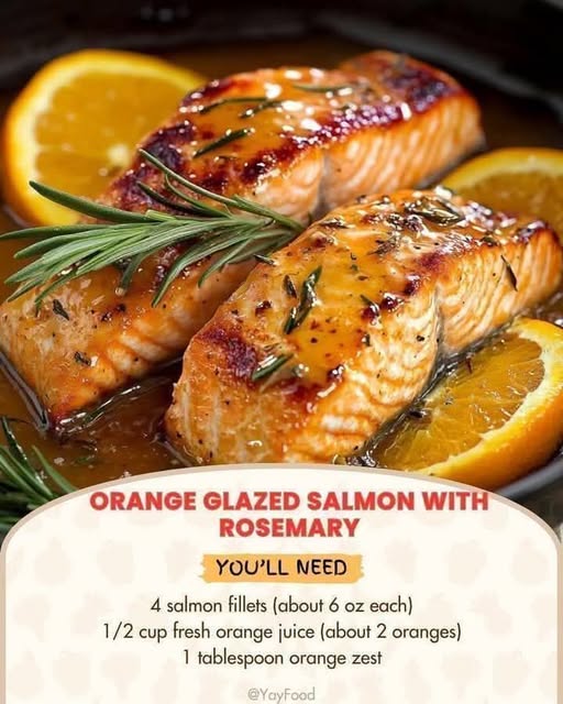 Orange Glazed Salmon with Rosemary