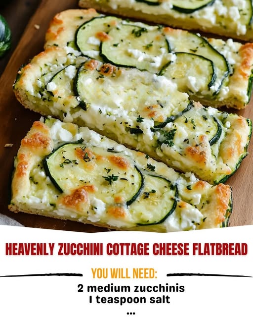 Heavenly Zucchini Cottage Cheese Flatbread