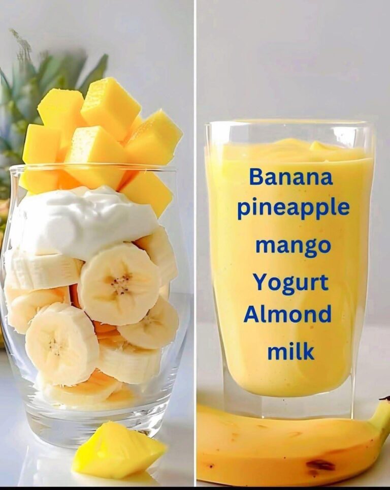 Banana Pineapple Mango Yogurt Almond Milk Smoothie