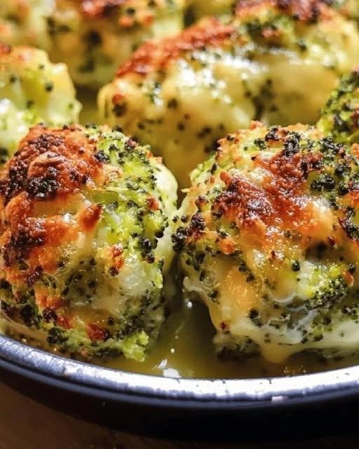 Cheesy Baked Broccoli Bites