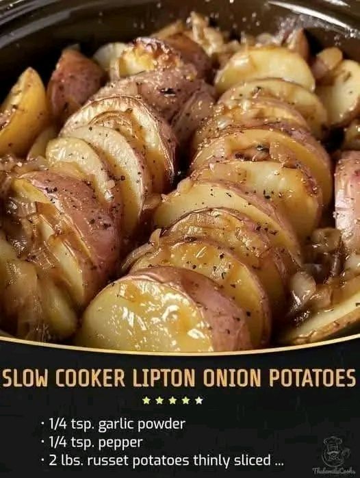 Slow Cooker Lipton Onion Potatoes
