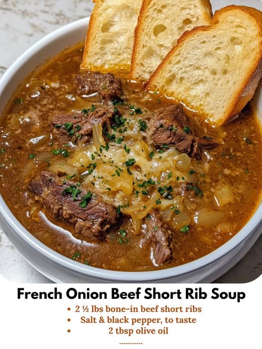 French Onion Beef Short Rib Soup