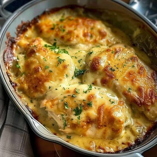 Creamy Baked Cheesy Chicken