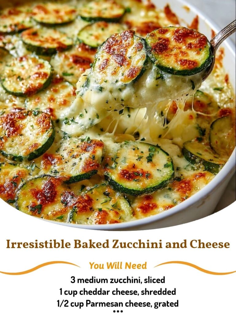 Irresistible Baked Zucchini and Cheese