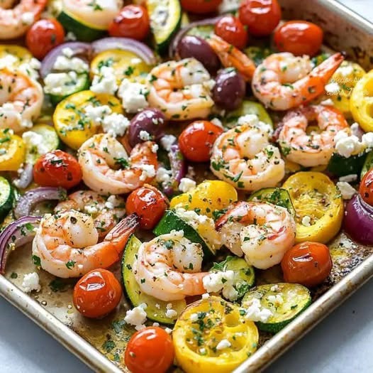Sheet Pan Mediterranean Shrimp