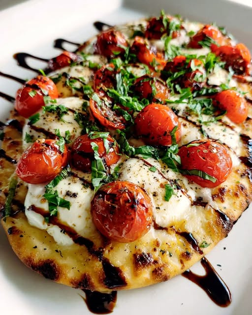 Roasted Tomato, Mozzarella & Basil Flatbread