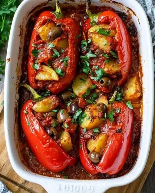 Mediterranean Stuffed Banana Peppers