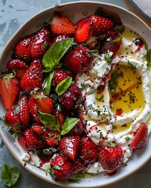 Whipped Feta with Roasted Strawberries