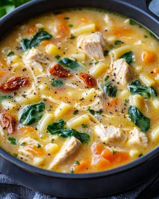 Creamy Marry Me Chicken Soup with Sundried Tomatoes