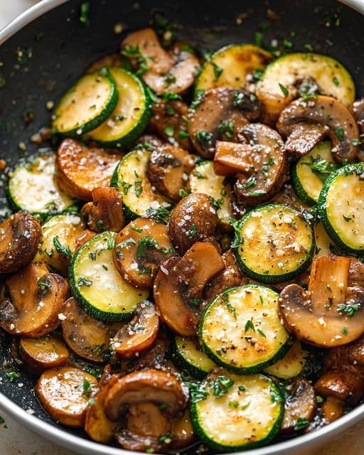 Sautéed Zucchini and Mushrooms