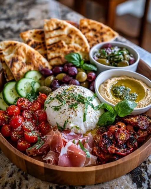 Mediterranean Burrata Board