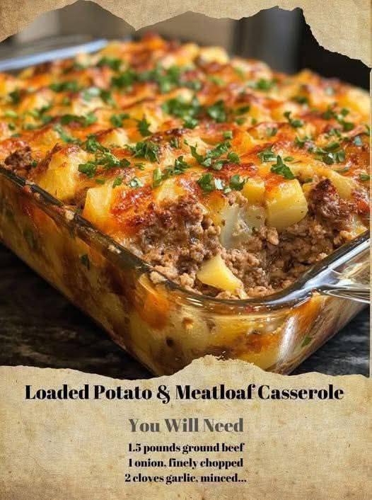 Loaded Potato & Meatloaf Casserole