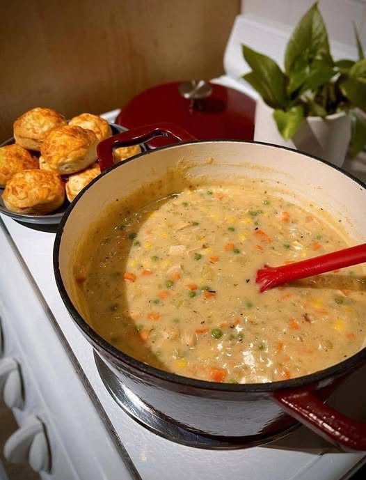 Cozy Creamy Vegetable & Chicken Soup