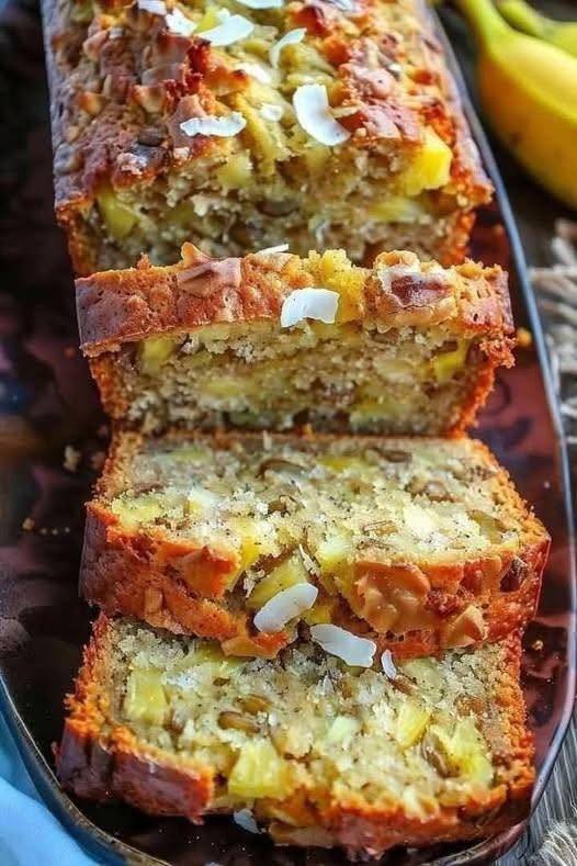 Coconut Pineapple Banana Bread
