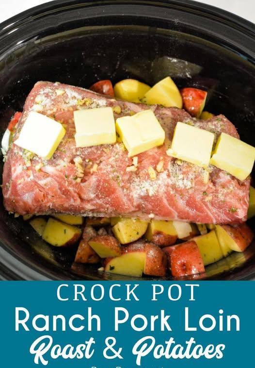 Crock Pot Pork Loin Roast and Potatoes – Ranch Pork Loin