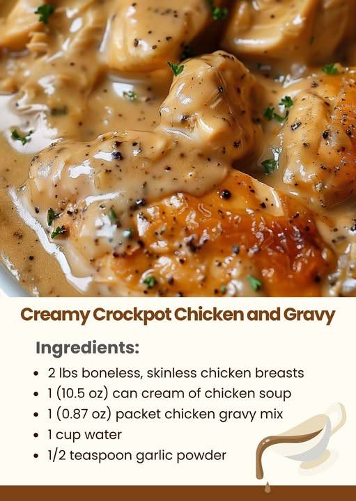 Slow Cooked Chicken & Gravy Recipe