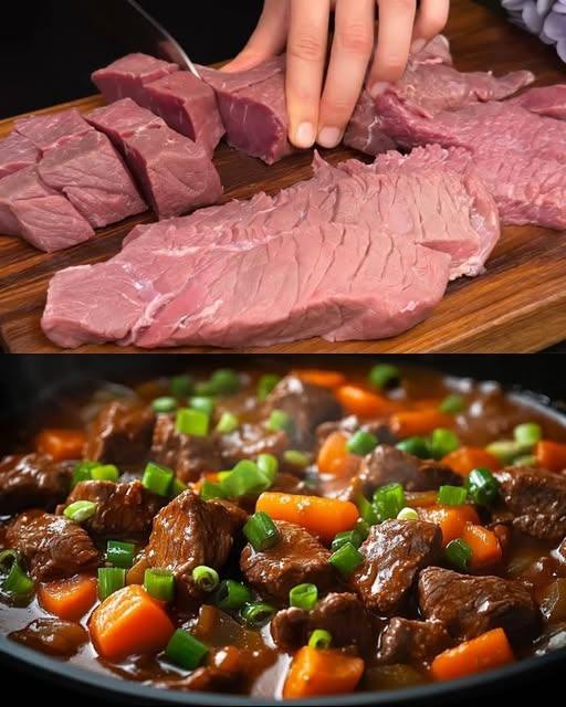Delicious Goulash with Beef and Potato Purée