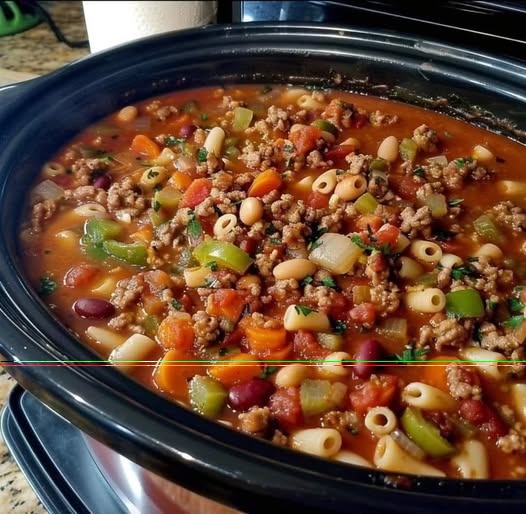 Pasta e Fagioli (Slow Cooker Recipe)