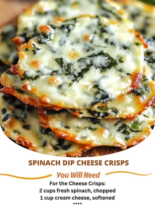 Spinach Dip Cheese Crisps