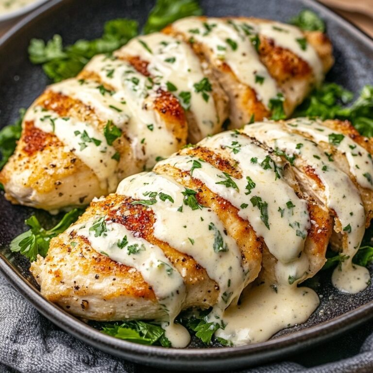 Juicy Baked Caesar Chicken with a Creamy Parmesan Sauce
