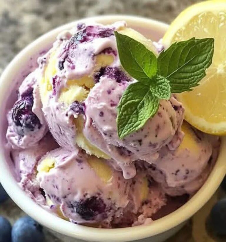 Lemon Blueberry Cheesecake Ice Cream