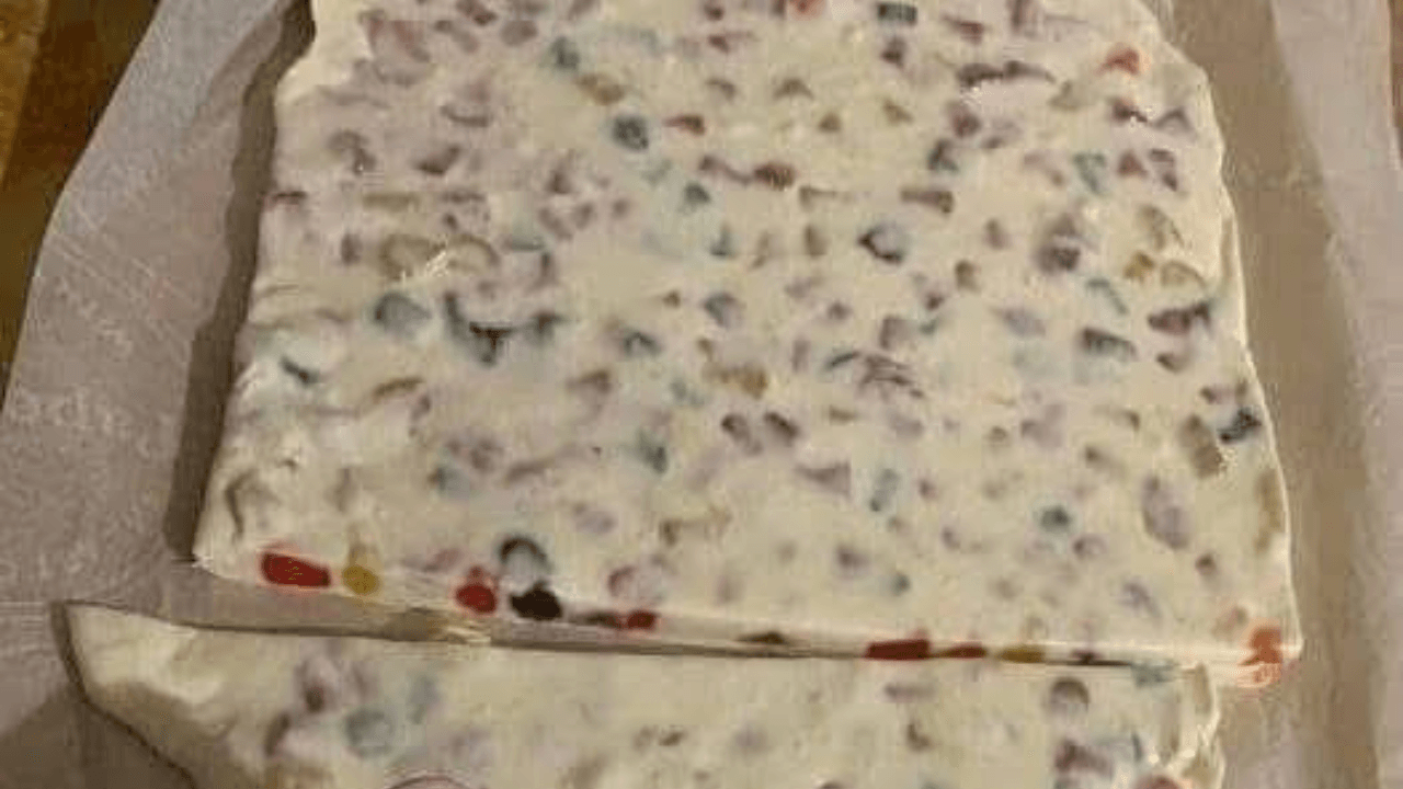 Four-Ingredient Nougat Bars – Easy, Chewy, and Festive